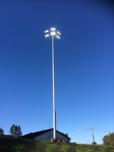 800w high mast lighting on large area